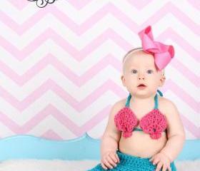Mermaid Photography Prop sizes from newborn up to 12-18 months 